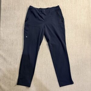 Barco Unify Women's Scrub Pants Navy Blue Size L Stretch Zip Pockets